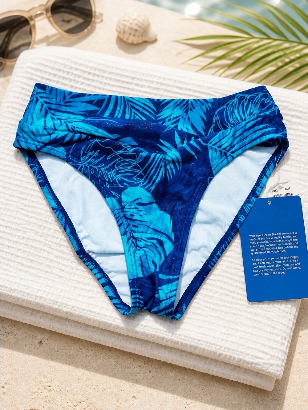 BLUE BIKINI BOTTOM with GLITTER OCEAN DREAM  S-8